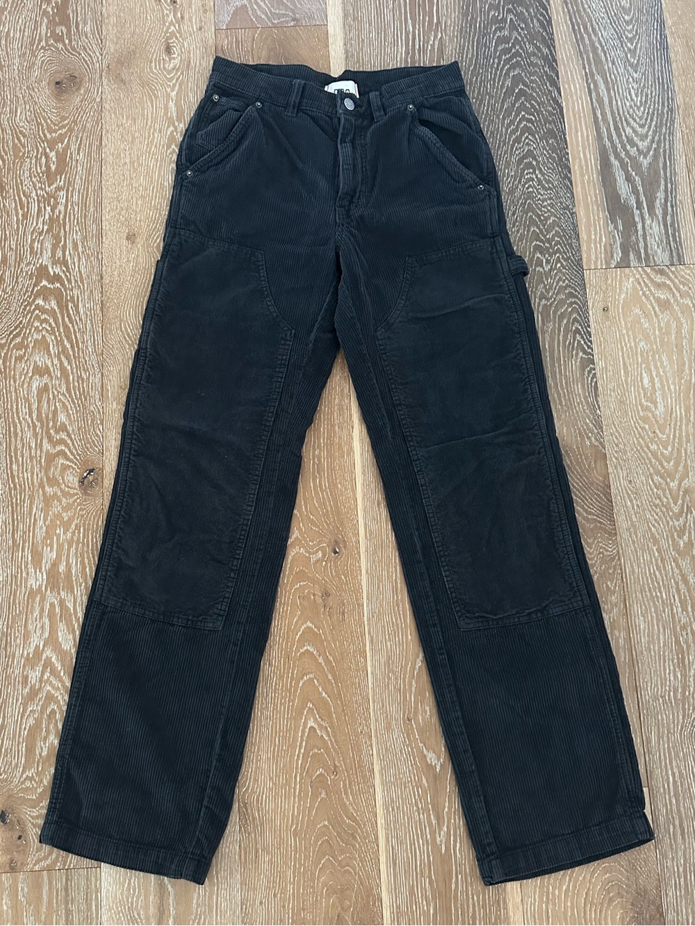 BDG by Urban Outfitters Black Corduroy Utility Pants, sz 0, XS